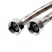 Подводка гибкая для воды нержавеющая оплетка 1/2" г-г VALFEX