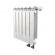 Радиатор секционный биметаллический РБС 300/95 (А14) с т/клапаном Danfoss ниж/п прав RAL 9010 (белый) Сантехпром