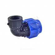 Отвод компрессионный ПЭ Дн 20х3/4"х90гр ВР Ру16 750 VALFEX 1210012320034