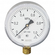 Манометр МТ-100 радиальный Дк100мм 0-0,6 МПа кл.1,5 G1/2" Багория