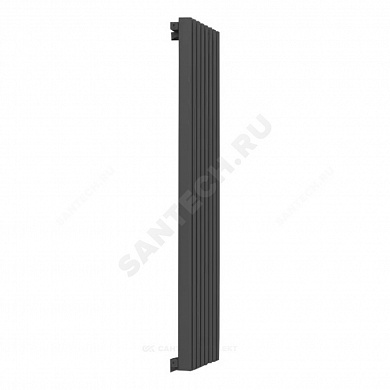 Радиатор трубчатый QUADRUM 60 V 1-1750 без т/клапана с нижней подводкой прав ВР G 1/2" 1-трубный TP26X-M215249005 (Структурный шелк черный) КЗТО