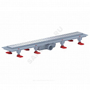 Лоток душевой с гидрозатвором Дн 40 450х62мм решетка нержавеющая сталь, глянец горизонтальный выпуск "БИМС" АНИ Пласт TL1445G