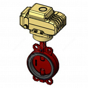 Затвор дисковый поворотный чугун VPI4448R-N04EP Ду 65 Ру16 межфл с электроприводом 380В диск чугун манжета EPDM Tecofi VPI4448R-N04EP0065