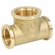 Тройник латунь переходной Ду 20х15х20 (3/4"х1/2"х3/4") ВР VALFEX VF.750.L.034.012.034