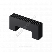 Конвектор напольный STEP 2-N-BL-LG-BL 130х130х900 бок/п Noir Sable (черный) Heaton
