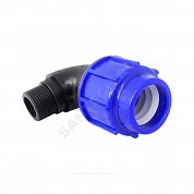 Отвод компрессионный ПЭ Дн 40х1 1/4"х90гр НР Ру16 ТПК-АКВА 50014114