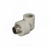 Угольник PP-R комбинированный серый Дн 32х3/4" НР RTP (РосТурПласт) 11055
