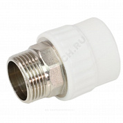 Муфта PP-R комбинированная под ключ белая Дн 50х1 1/2" НР VALFEX 10135050