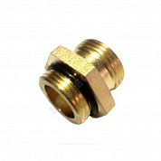Штуцер проходной латунь 3/4"x3/4" под евроконус для коллектора Апогей 310015