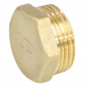 Заглушка латунь Ду 15 (1/2") НР LD LD.65.505.15