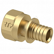 Муфта для PE-X/PE-RT труб аксиальная латунь Дн 20х3/4" ВР RTP (РосТурПласт) 28304