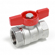 Кран шаровой латунь хром R251D Ду 25 Ру42 ВР бабочка красная Giacomini R251X005