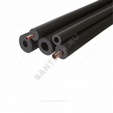 Трубка вспененный полиэтилен BLACK STAR толщина 6 мм L=2м Тмакс=95°C черная Energoflex