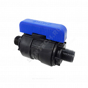 Кран шаровой компрессионный ПЭ Ду 20 3/4"x3/4" НР/НР Ру16 VALFEX 1210220034034