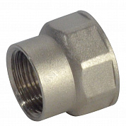 Муфта латунь никель переходная Ду 15х10 (1/2"х3/8") ВР/ВР RTP (РосТурПласт) 25170