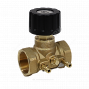 Клапан-партнер балансировочный ручной латунь 2012 Ду 25 G1" Ру16 Тмакс=120 оС ВР Kvs=4м3/ч с измерительными ниппелями для автоматических клапанов EURO Aquasfera 2012-03