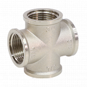 Крест латунь никель Ду 25 (1") ВР VALFEX VF.760.N.100