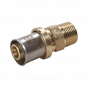 Муфта для МП/PE-X труб латунь пресс Дн 16х3/8" НР RM107 Giacomini RM107Y023