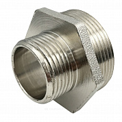 Ниппель латунь никель переходной Ду 40х25 (1 1/2"х1") НР SantechSystems