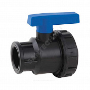 Кран шаровой компрессионный ПЭ 1 1/2"x1 1/2" ВР/ВР Ру10 RTP (РосТурПласт) 16358