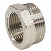 Футорка латунь никель Ду 32х25 (1 1/4"х1") НР/ВР VALFEX VF.581.N.114.100