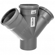 Крестовина PP-H 1-плоскостная серая HT HTDA Дн 50х50х50х45гр б/нап в/к Ostendorf 115440