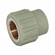 Муфта PP-R комбинированная серая Дн 20х3/4" ВР RTP (РосТурПласт) 10934