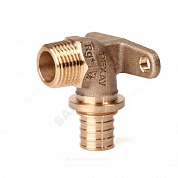 Водорозетка для PE-X труб аксиальная бронза Дн 16х1/2" НР RX+ Рехау 14563643001
