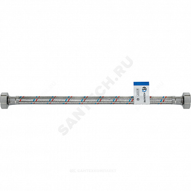 Подводка гибкая для воды нержавеющая оплетка 1/2" г-г AQUALINE
