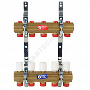 Группа коллекторная латунь 1" ВР/ВР 12 вых 3/4" НР под евроконус R553D Giacomini R553ZY052