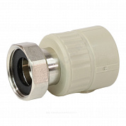 Муфта PP-R комбинированная серая Дн 25х1/2" с накидной гайкой VALFEX 10139225Г
