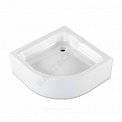 Поддон душевой акриловый четверть круга Classic S 800х800х300 с противоскользящим покрытием белый МетаКам АПS_011740