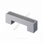 Конвектор напольный STEP 1-N-SS-LG-NA 80х130х2100 бок/п Silver Satin (серебристый) Heaton