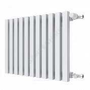 Радиатор трубчатый QUADRUM 30 V 1-1750 8 секций с боковой подводкой ВР G 1/2" с кронштейнами RAL1T104S9016 (Белый МУАР) КЗТО